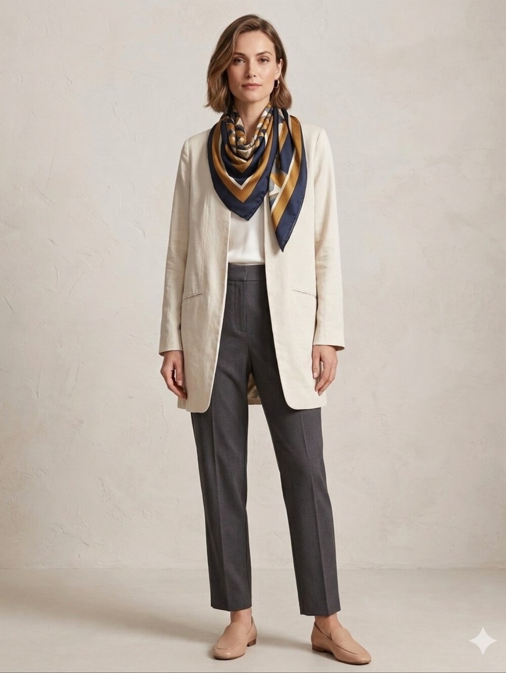 Eileen FIsher Polished Ramie Stretch Jacket Blazer - Picture 3 of 11
